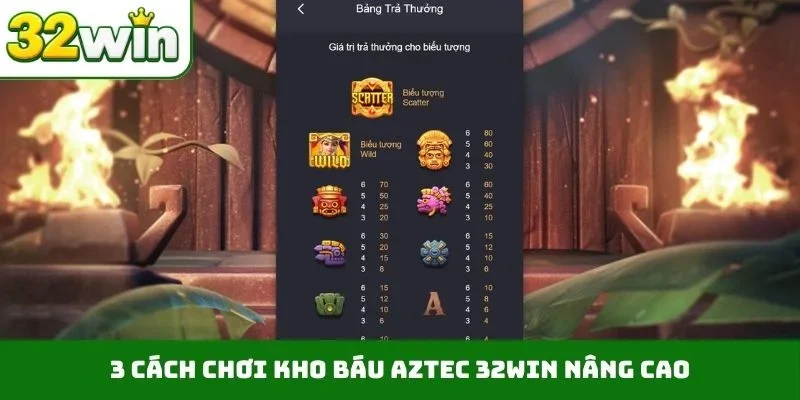 Kho Báu Aztec 32WIN - Săn Hũ Khủng Nhận Thưởng 99 Lần 3 cách chơi Kho báu Aztec 32WIN nâng cao