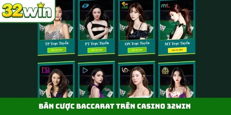 Casino 32WIN Bàn cược Baccarat trên casino 32WIN