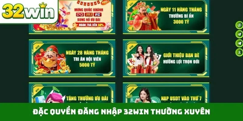 Đăng Nhập 32WIN - Hướng Dẫn 4 Bước Truy Cập Trang Chủ Đặc quyền đăng nhập 32WIN thường xuyên