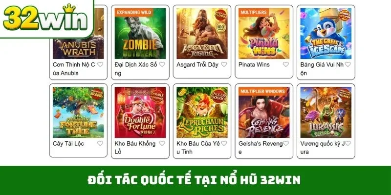 Nổ Hũ 32WIN Đối tác quốc tế tại nổ hũ 32WIN