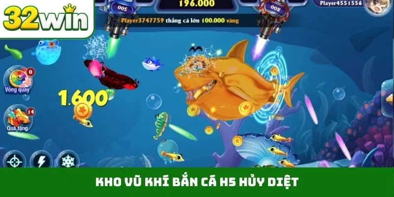 Bắn Cá H5 Trên 32WIN – Đổi Đời Siêu Tốc Nhờ Kho Báu Đại Dương Kho vũ khí bắn cá H5 hủy diệt