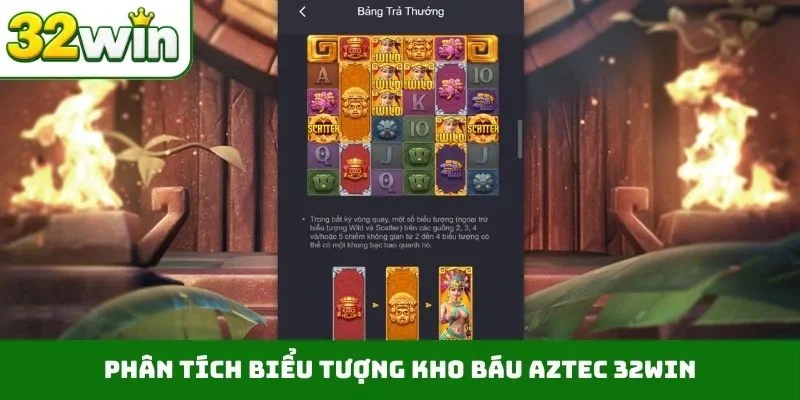 Kho Báu Aztec 32WIN - Săn Hũ Khủng Nhận Thưởng 99 Lần Phân tích biểu tượng Kho báu Aztec 32WIN